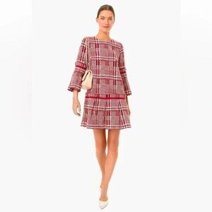 Tuckernuck Cranberry Check Kennedy Dress NWT Size Small
